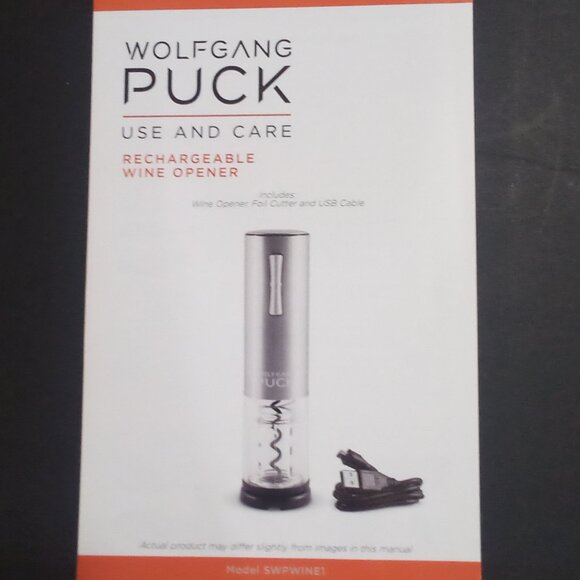 WOLFGANG PUCK Rechargeable Wine 🍷 Opener  Model SWPWINE1 - Picture 2 of 4